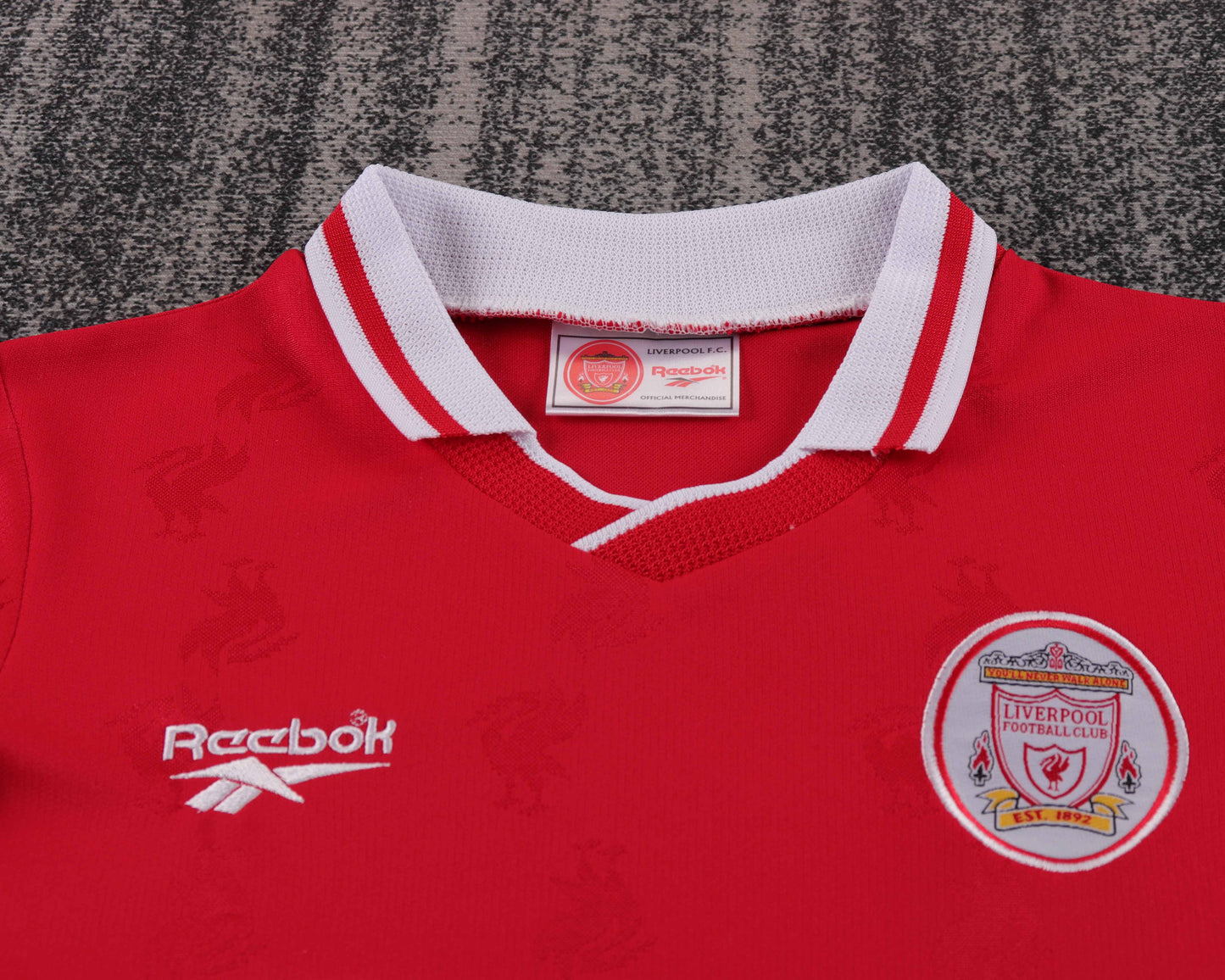 Kit Infantil Liverpool Home Retrô 96/97 Reebok - Vermelho