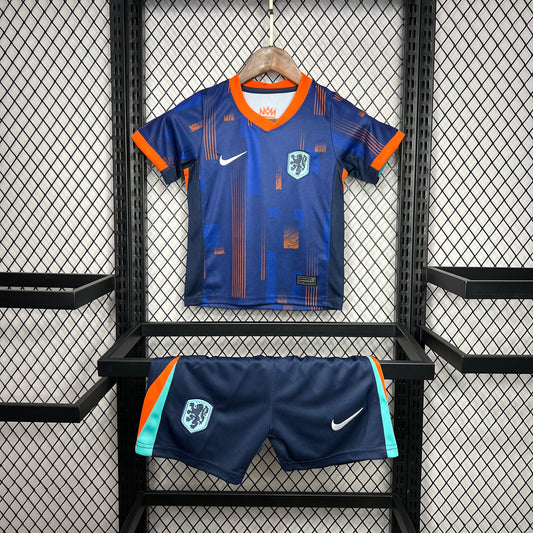 Kit Infantil Holanda Away 24/25 -Azul Escuro