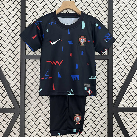 Kit Infantil Portugal Treino 24/25 - Preto