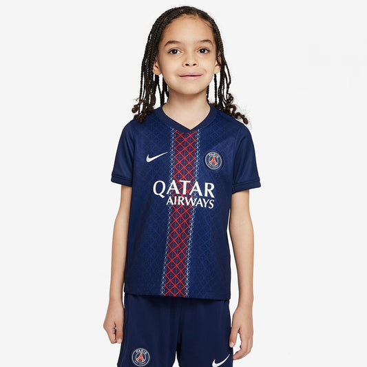 Kit Infantil PSG Home 25/26 - Azul e Vermelho