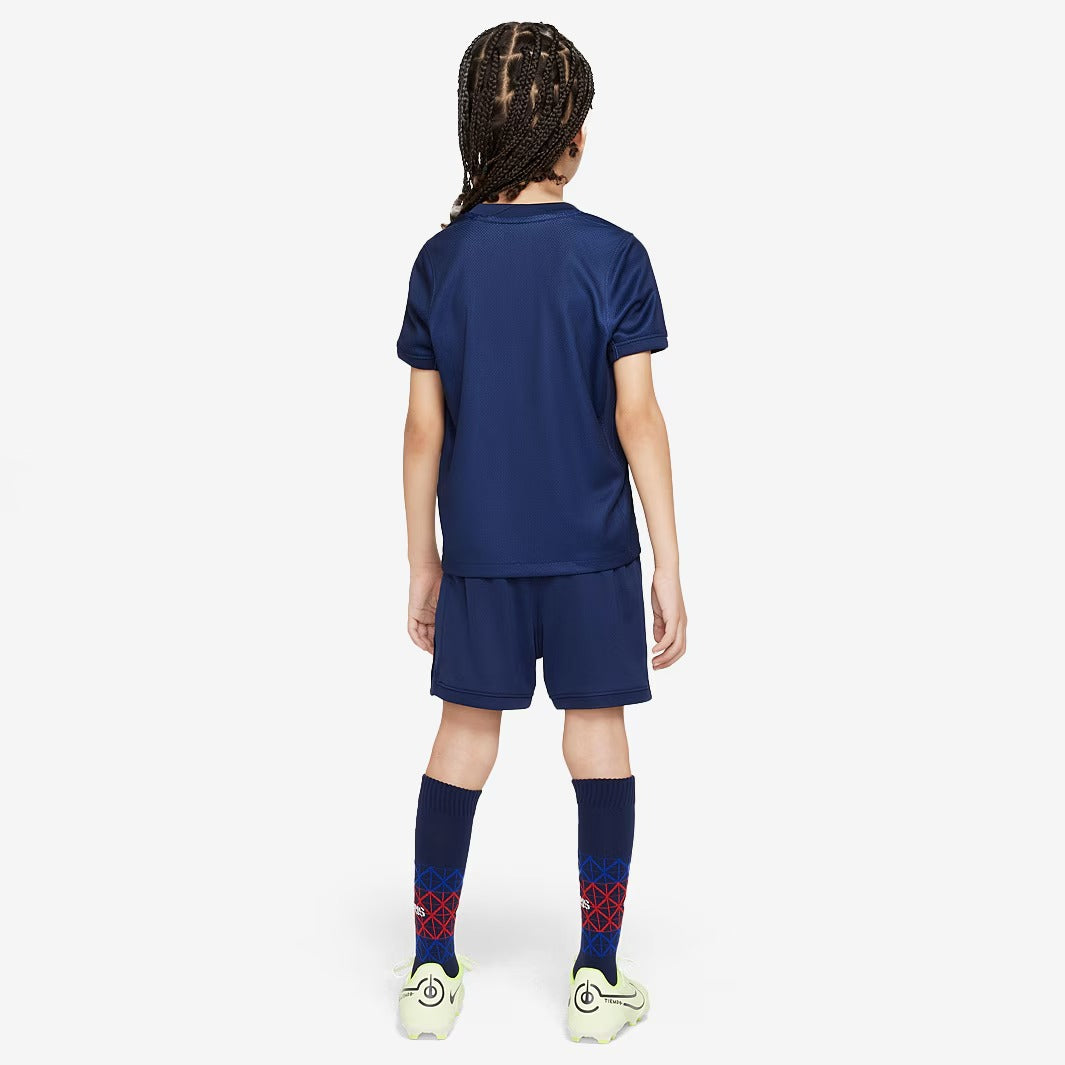 Kit Infantil PSG Home 25/26 - Azul e Vermelho
