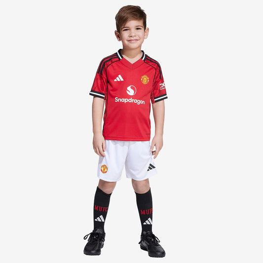 Kit infantil Manchester United Home 25/26 . - Vermelho