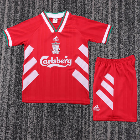 Kit Infantil Liverpool Home Retro 91/92 - Vermelho