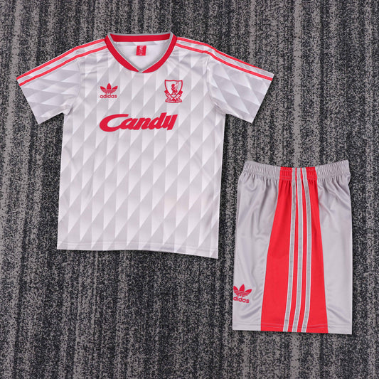 Kit Infantil Liverpool Away Retrô 89/90 - Cinza