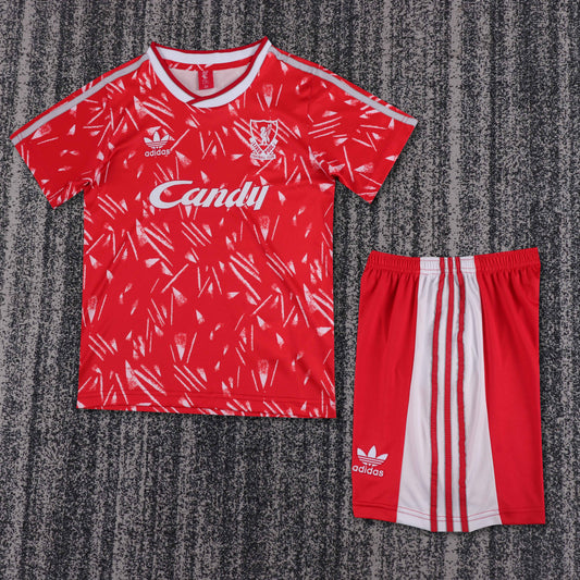 Kit Infantil Liverpool Home Retrô 89/90 - Vermelho
