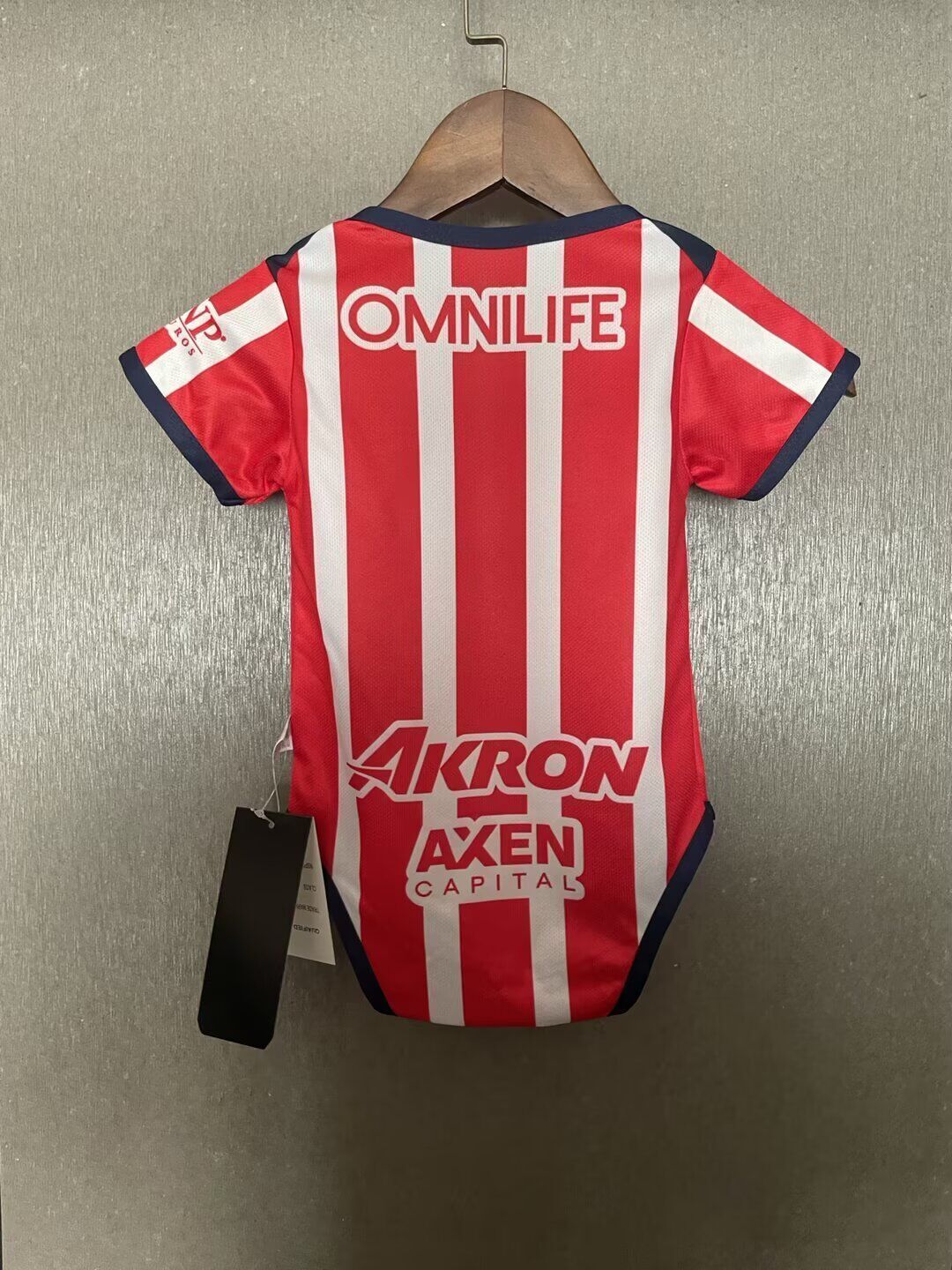 Body Bebê Infantil Chivas Guadalajara Home 25/26 .  - Branco e Vermelho