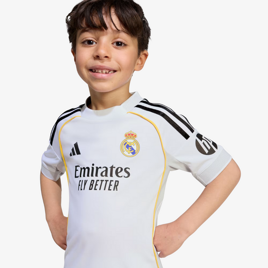 Kit Infantil Real Madrid Home 25/26 -Branca