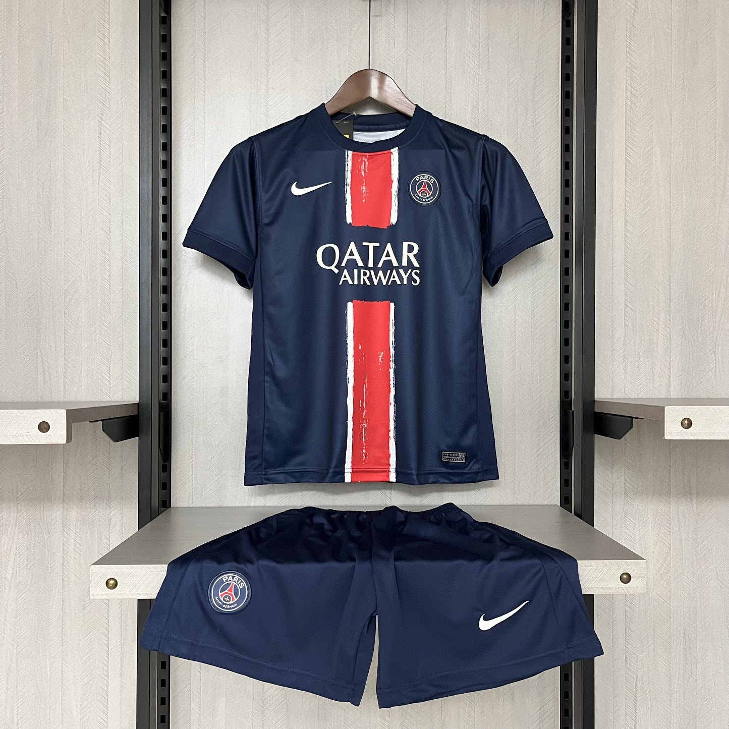 Kit Infantil PSG Home 24/25 . - Azul e Vermelho
