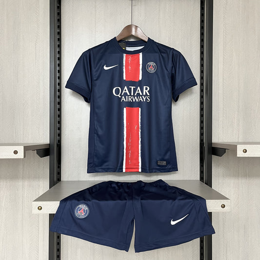 Kit Infantil PSG Home 24/25 . - Azul e Vermelho