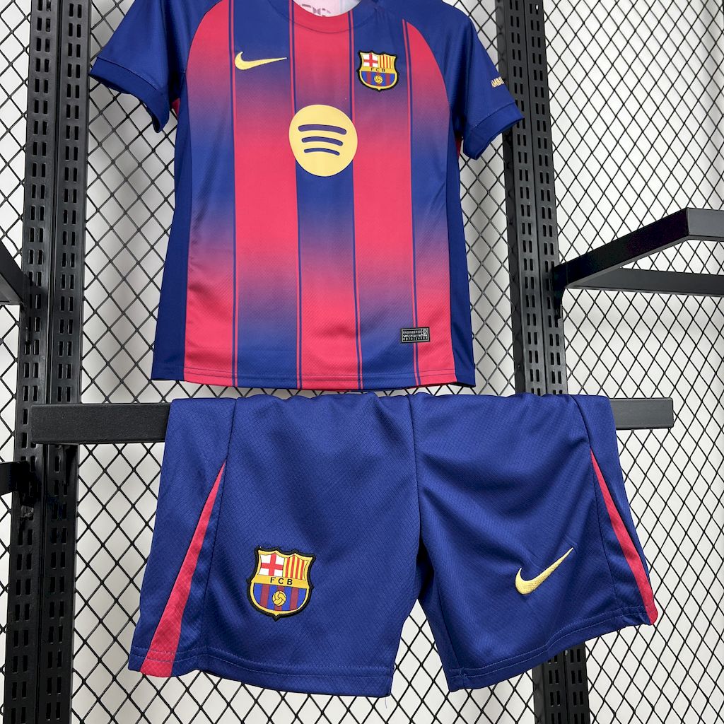 Kit Infantil Barcelona Home 25/26 - Grená