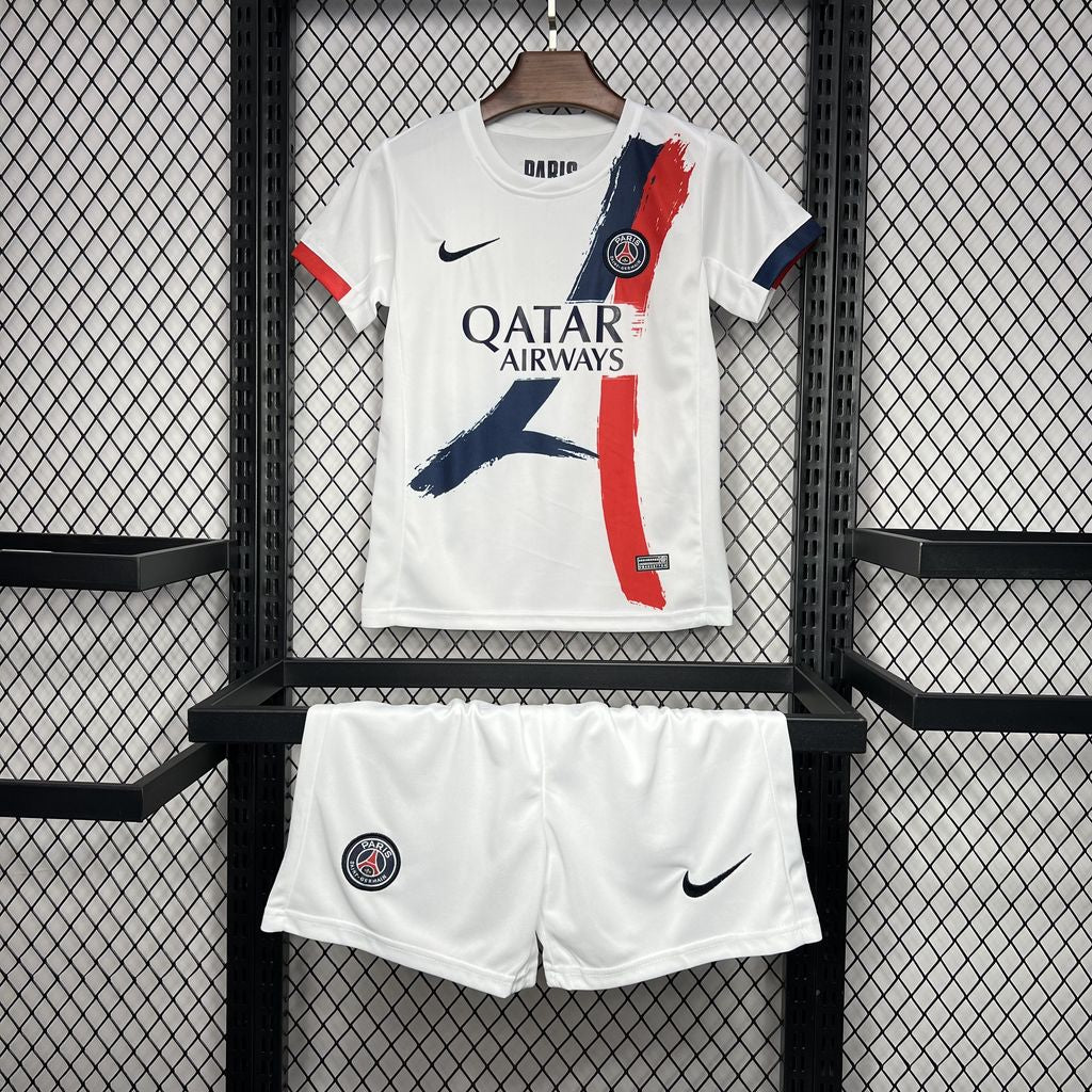 Kit Infantil PSG Away 24/25 . - Branca