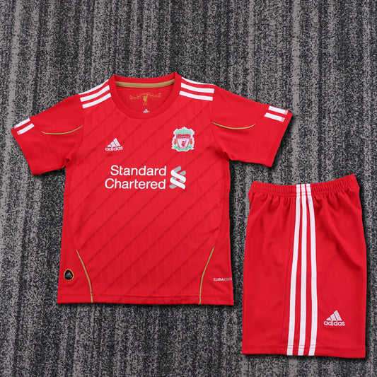Kit Infantil Liverpool Home Retrô 10/11 - Vermelho