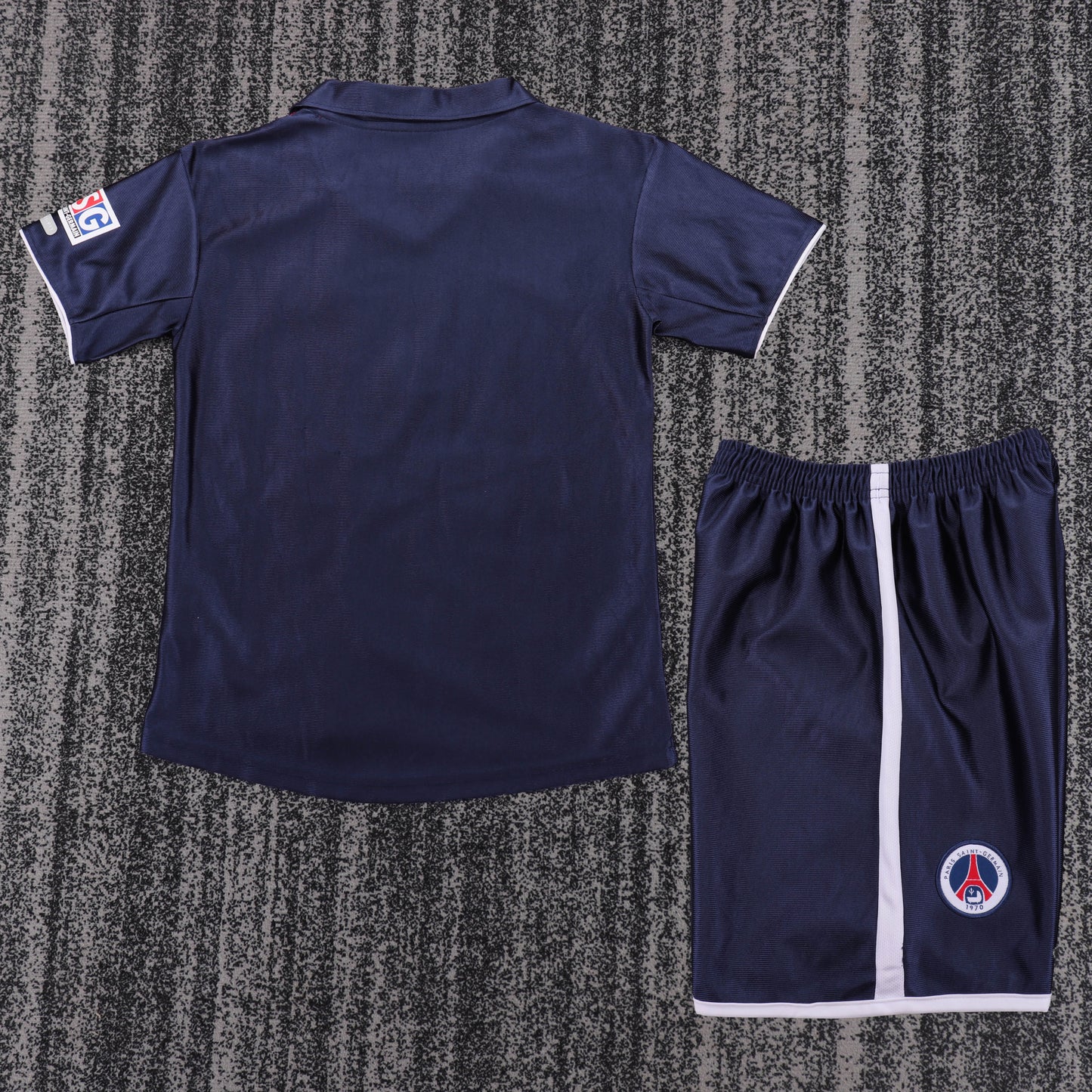 Kit Infantil PSG Home Retrô 01/02 - Azul e Vermelho