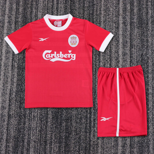 Kit Infantil Liverpool Home Retrô 89/90 Reebok - Vermelho