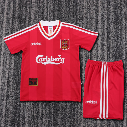 Kit Infantil Liverpool Home Retrô 96/97 - Vermelho