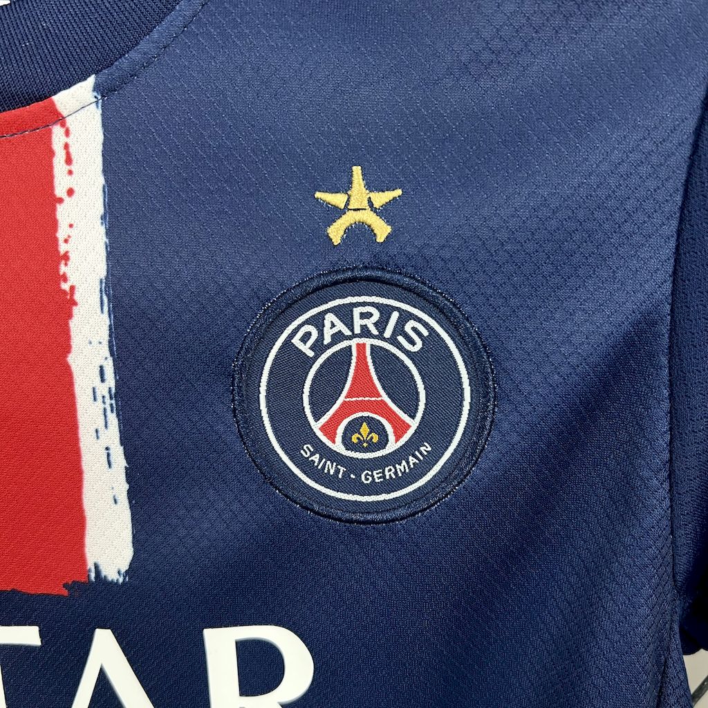 Kit Infantil PSG Home 24/25 Com a Estrela . - Azul e Vermelho