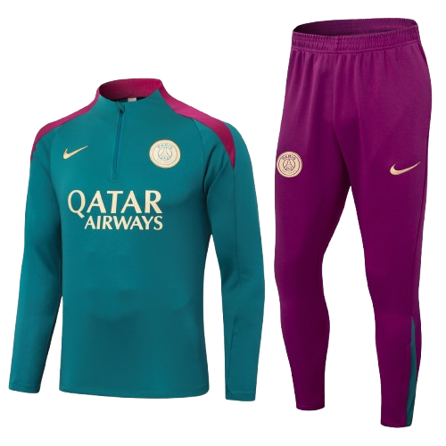 Kit Treino Agasalho + Calça PSG  - Verde e Roxo