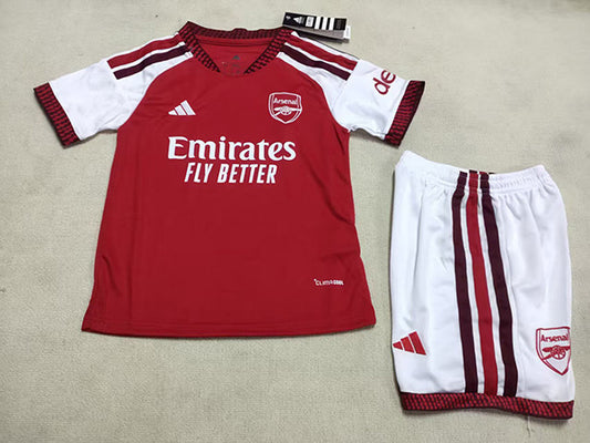 Kit Infantil Arsenal Home 26/27 - Vermelho e Branco