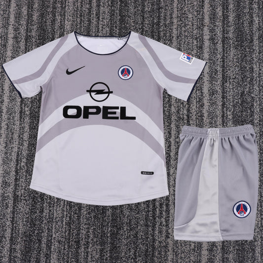Kit Infantil Psg Away Retrô 01/02 - Cinza