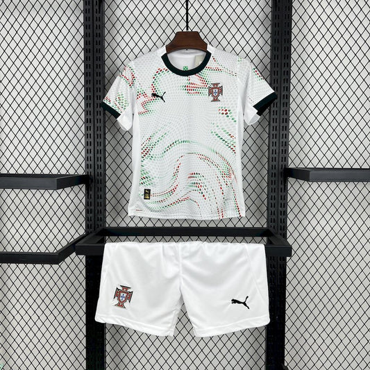 Kit Infantil Portugal Away 25/26 -Branca