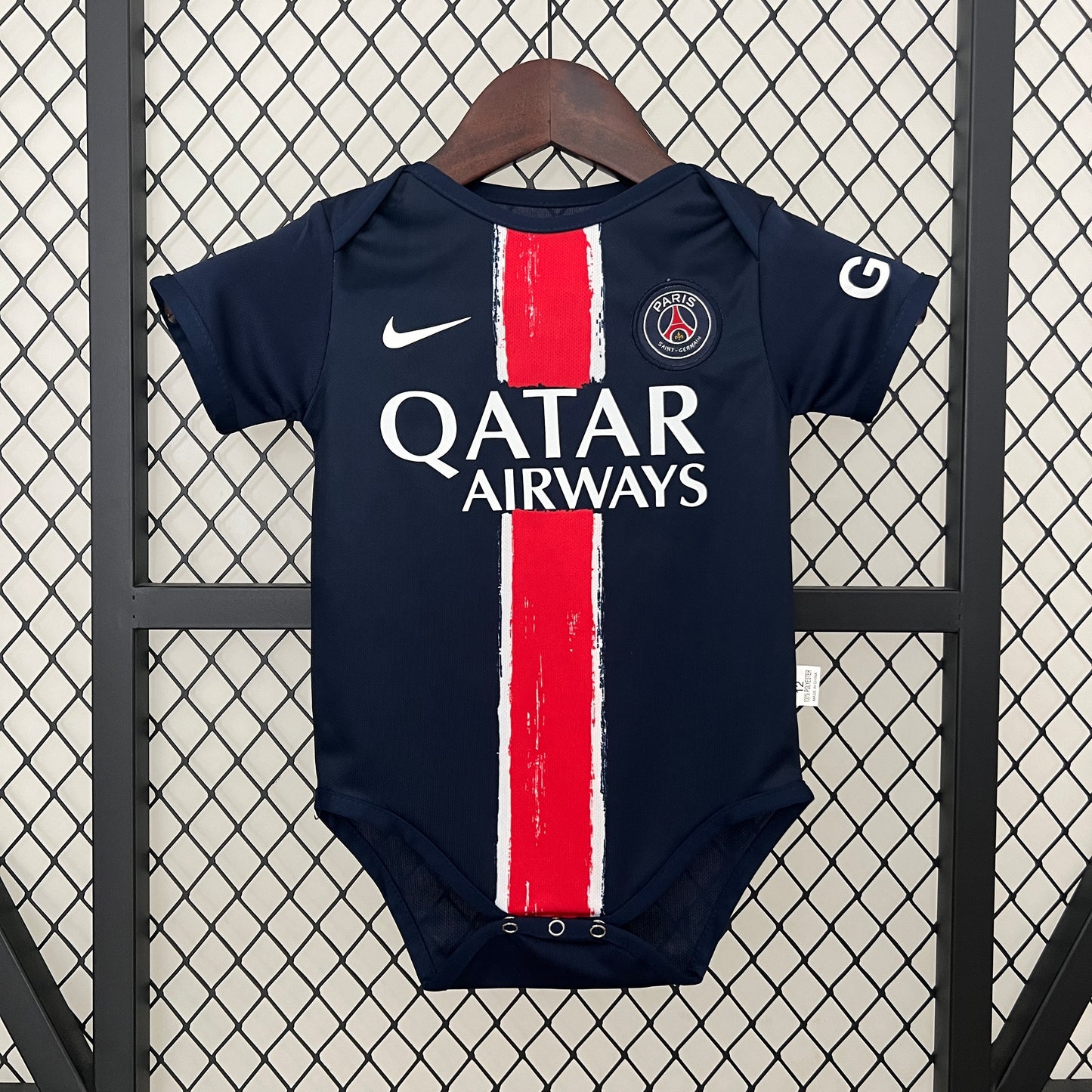 Body Bebê Infantil PSG Home 24/25  - Azul e Vermelho