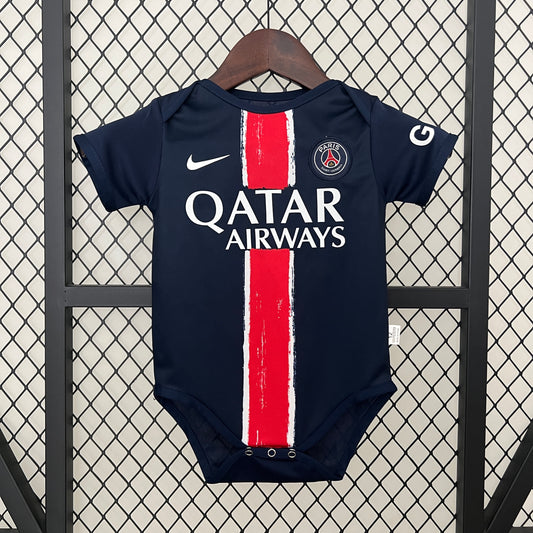 Body Bebê Infantil PSG Home 24/25  - Azul e Vermelho