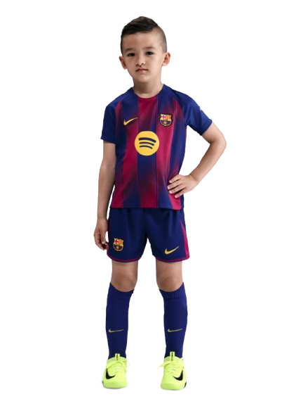 Kit Infantil Barcelona Home 25/26 - Grená