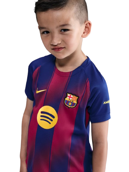 Kit Infantil Barcelona Home 25/26 - Grená