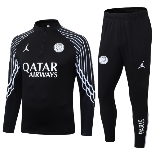 Kit Treino Agasalho + Calça PSG - Preto