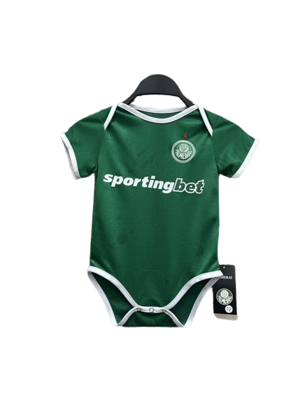 Body Bebê Infantil Palmeiras Home 25/26 -Verde