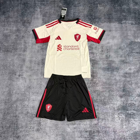 Kit Infantil Liverpool Away 25/26 - Bege