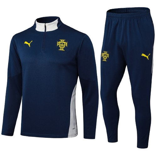 Kit Treino Agasalho + Calça Portugal  - Azul Escuro