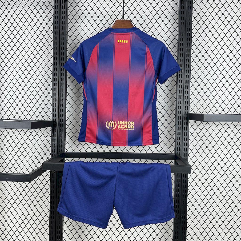 Kit Infantil Barcelona Home 25/26 - Grená