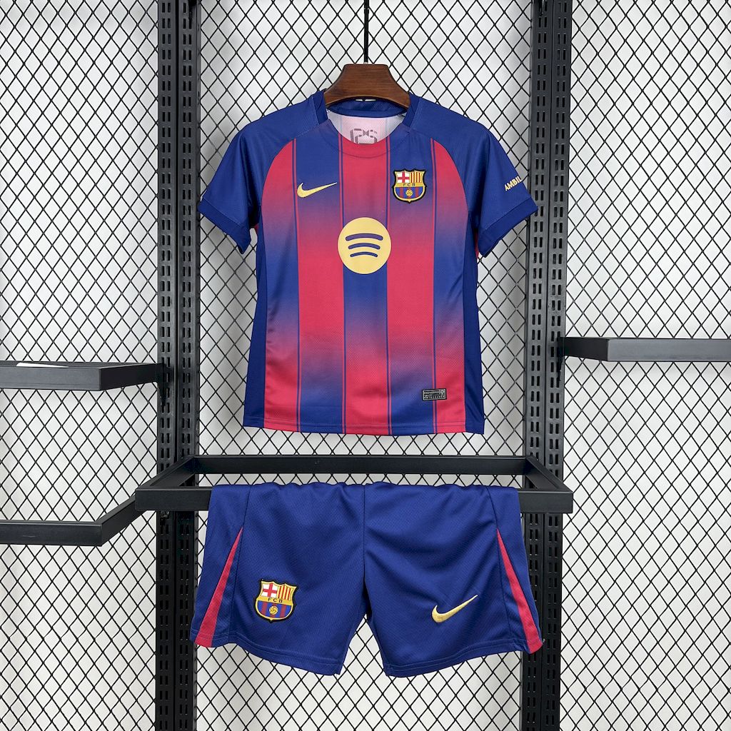 Kit Infantil Barcelona Home 25/26 - Grená