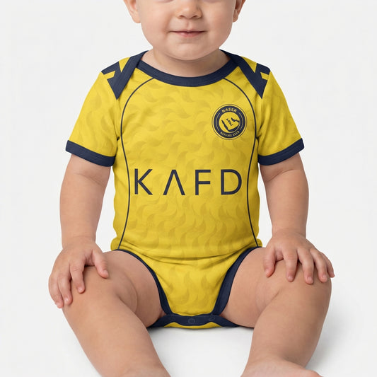 Body Bebê Infantil Al Nassr Home 25/26  - Amarelo