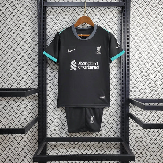 Kit Infantil Liverpool Away 24/25 - Preto